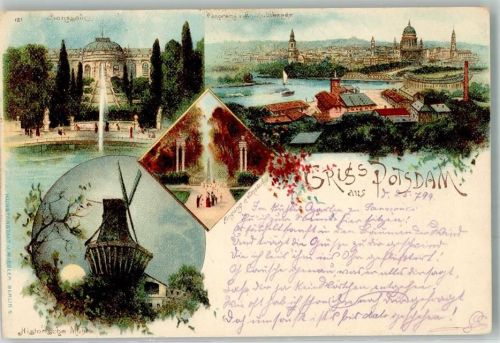 Potsdam 1899 Alte Mühle Sansouci