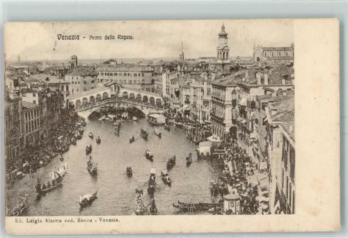 Venezia 1910 Prima della Regata Gondeln