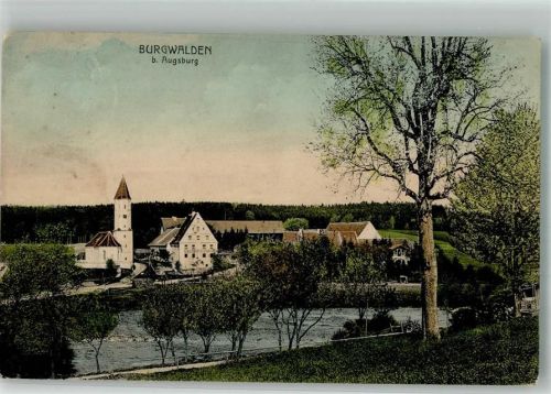 Burgwalden 1918 Kirche Gasthaus Leimlöst sich