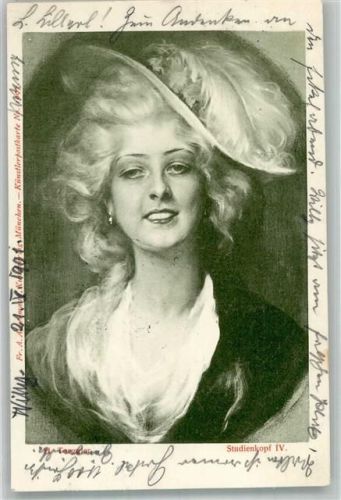1900 Studienkopf IV v. Torggler Verlag Ackermann Nr. 1097 Adelskorrespondenz