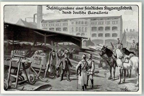 sign. Eckenbrecher Beschlagnahme feindlicher Flugzeugfabrik WK I