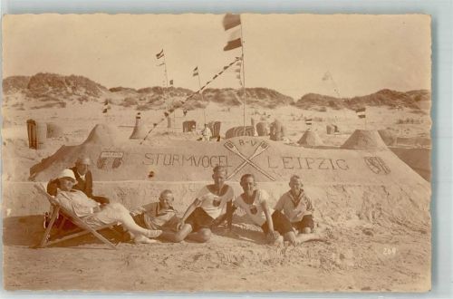 Langeoog Ort handschriftlich Ruderverein Strumvogel Leipzig Strand Schwimmbad