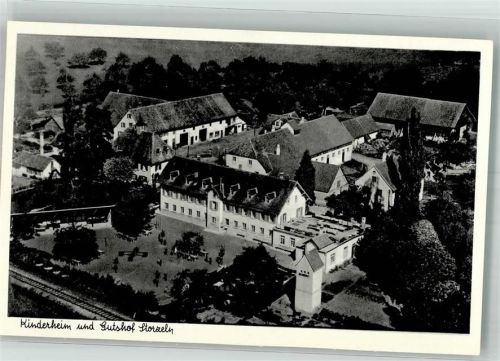 Storzeln Fliegeraufnahme Kinderheeim u. Gutshof