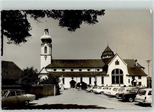 79664 W7867 Wehr , Baden FOTO KEINE AK Kirche Auto Oldtimer Ort handschriftlich