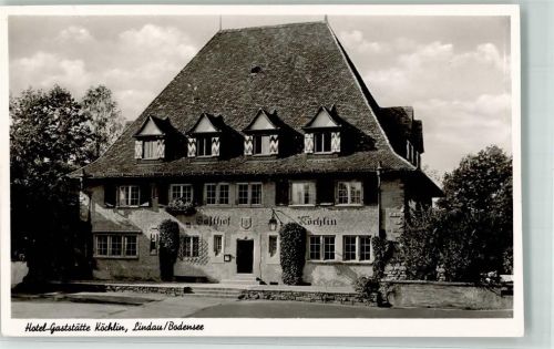 88131 W8990 Lindau Bodensee Foto AK Hotel Gasthaus Köchlin