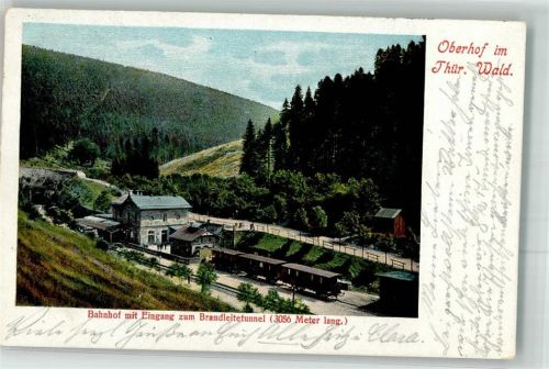 98559 O6055 Oberhof , Thüringen 1906 Foto AK Bahnhof Brandleitnertunnel
