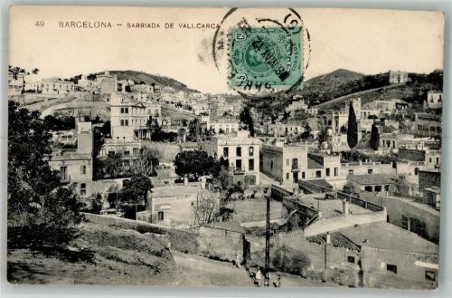 Barcelona Foto AK Barriada de Vallcarca Marke bildseitig