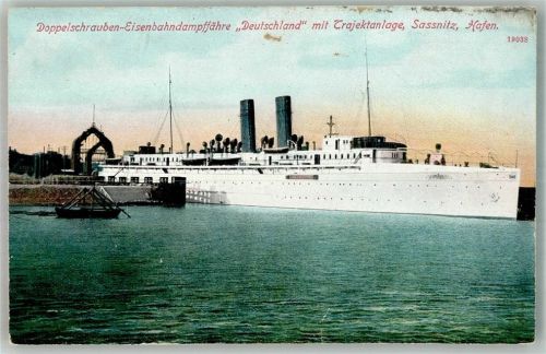 Sassnitz Eisenbahn Fähre Deutschland mit Trajektanlage 1959 gesunken , gehoben