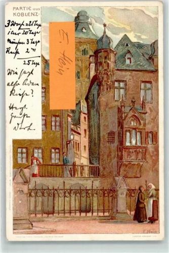 W5400 Koblenz am Rhein sign F. Hein Künstler 1898