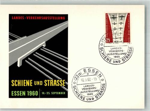 Essen Landes Verkehrsausstellung Schiene u. Straße 10--25.9.1960