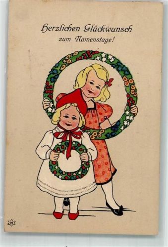 1919 Kinder Blumenkranz