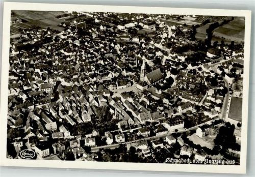 Schwabach Fliegeraufnahme Feigegeben d. R.L.M.