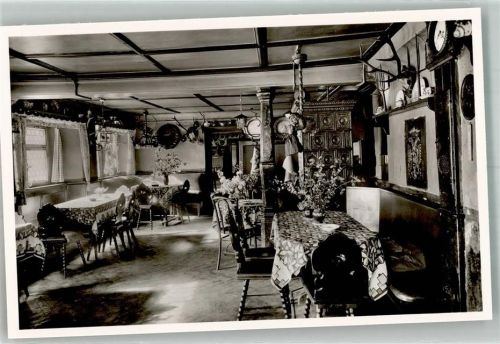 Großholzleute Gasthaus Adler Die Gaststube Standuhr Geweih Kachelofen
