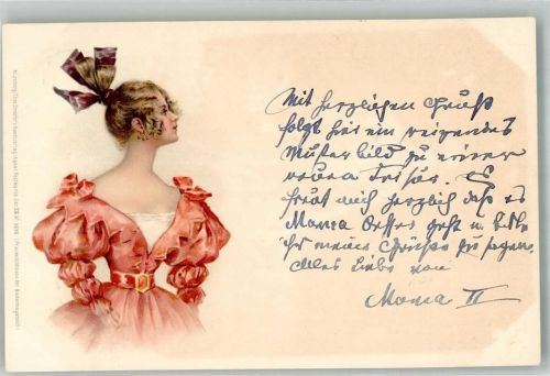 1899 Serie XII 5698 + Haarmode Adelskorrespondenz