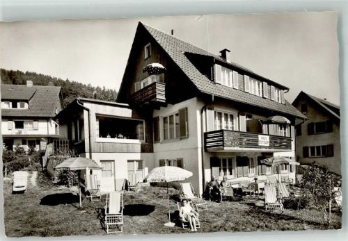 75323 W7547 Bad Wildbad im Schwarzwald Foto AK Pension Haus Stuttgart
