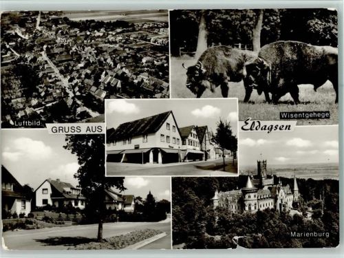 Eldagsen Luftaufnahme Wisentgehege Marienburg Ortsansichten Mehrfachaufnahme