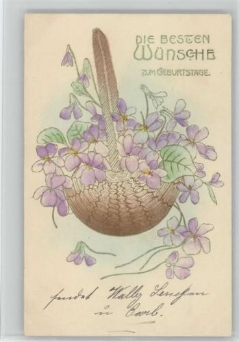 Veilchen im Blumenkorb 1905 AK