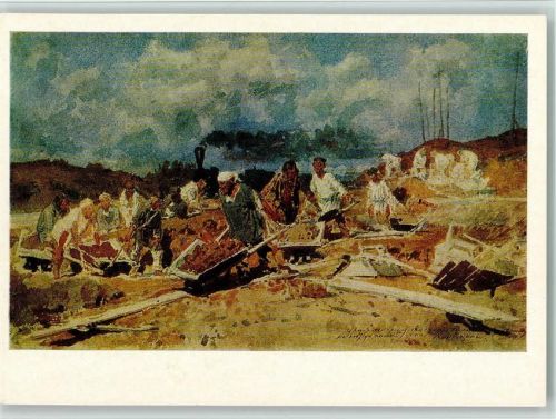 Konstantin Apollonowitsch Sawizki Reparaturarbeiten an der Eisenbahn