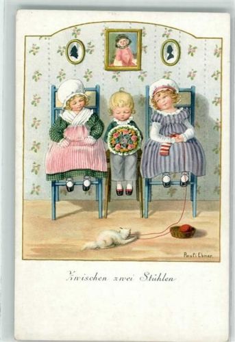 M. Munk Nr. 1270 Kinderpoesie zwischen zwei Stühlen Katze