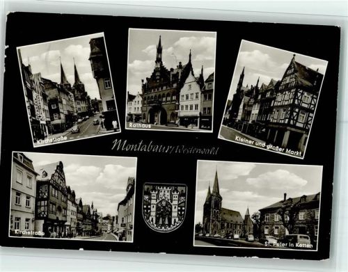 Montabaur Kirchstraße Rathaus Kleiner und großer Markt St. Peter in Ketten Mehrfachaufnahme