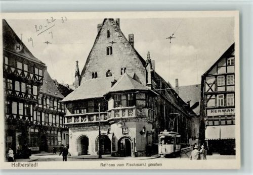 Halberstadt Rathaus Straßenbahn