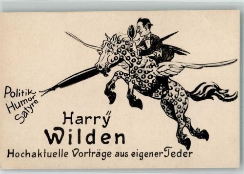 1911 Harry Wilden Vorträge aus eigener Feder Politik Humor Satire Verlag Lichtdruck Schmidt & Gebr.