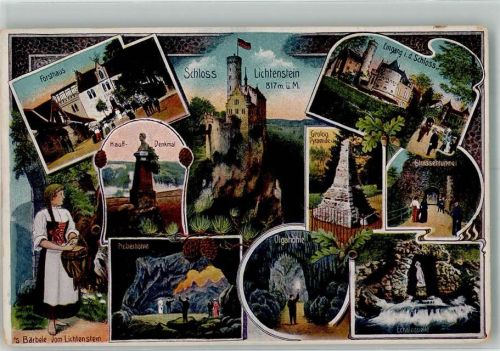Lichtenstein Schloß Lichtenstein Forsthaus Hauff-Denkmal Nebelhöhle Bärbele vom Lichtenstein Olgahöhle