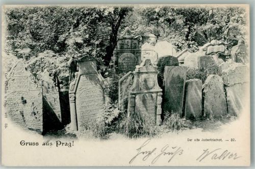Prag 1901 Alter Judenfriedhof + Adelskorrespondenz