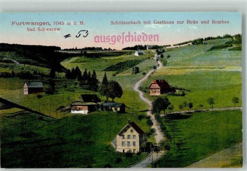 Furtwangen Gasthaus zur Birke Schützenbach