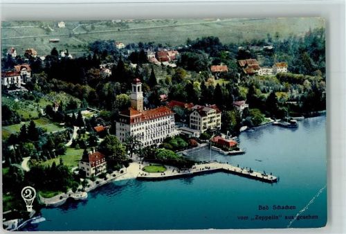 Lindau Luftaufnahme vom Zeppelin aus Hotel Bad Schachen am Bodensee