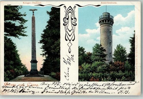 Cleve 1902 Krieger-Denkmal Aussichtsturm 2-Bildaufnahme