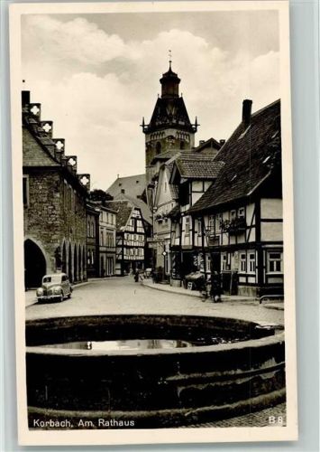 Korbach Am Rathaus Roland hinter Auto