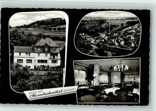 Heimbuchenthal Gasthof und Pension Sonnenblick Ortsansicht Innenaufnahme Speisesaal