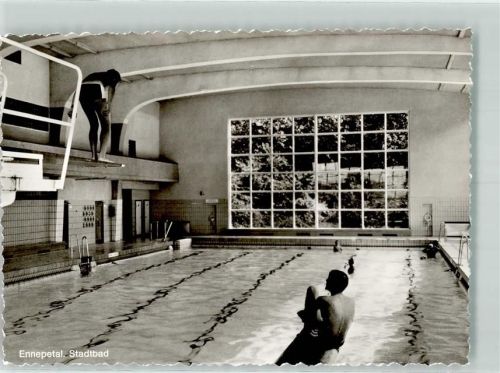 58256 W5828 Ennepetal Foto AK Schwimmbad Stadtbad