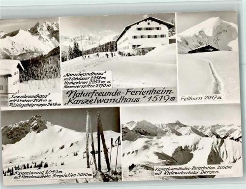 Oberstdorf Naturfreunde-Ferienheim Kanzelwandhaus Winteraufnahme Mehrfachaufnahme