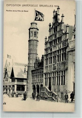 Exposition 1910 - Pavillon de la Ville de Gand - Edit. V.F. AK