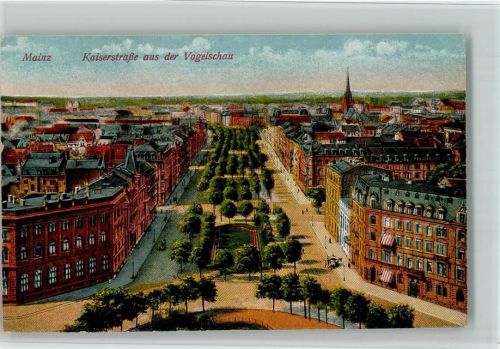 Mainz Kaiserstraße aus der Vogelperspektive