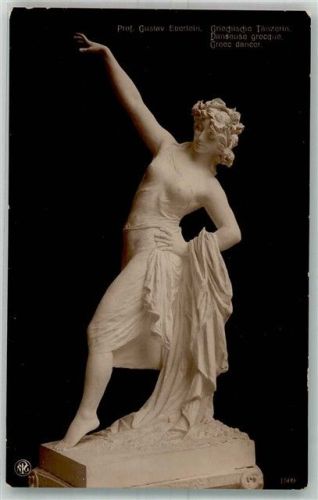 Nr. 1509 Akt Griechische Tänzerin von Gustav Eberlein Skulptur (NPG) Foto AK