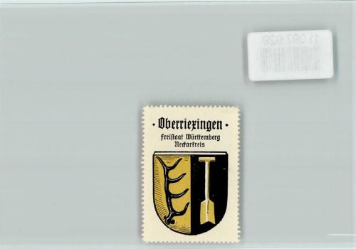 Oberriexingen Vignette Wappen Kaffee Hag ca 1920-1940