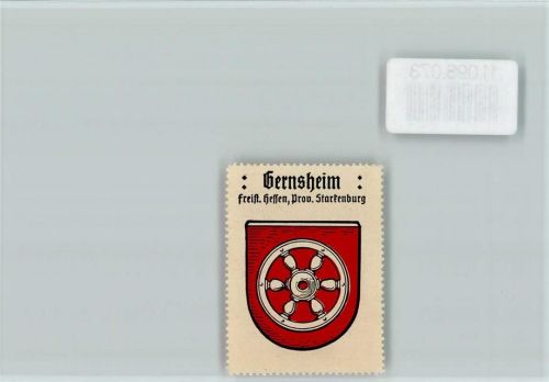 64579 W6084 Gernsheim , Rhein - Vignette Wappen Kaffee Hag ca 1920-1940