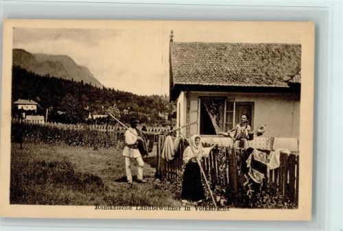 Rumänische Landbewohner in Volkstracht Trachten Rumänien