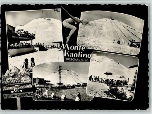 Hirschau Café Monte Kaolino Skipisten Winteraufnahme 4-Bildaufnahme