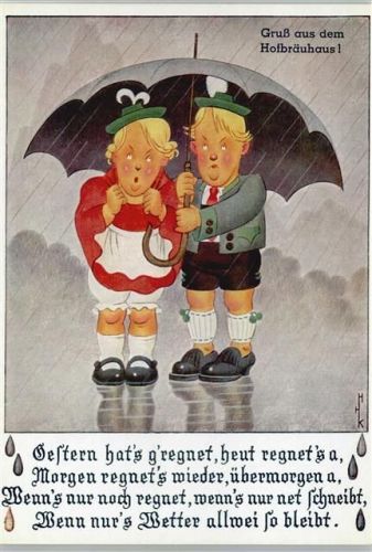 Gruß aus dem Hofbräuhaus , Regenschirm - Verlag Lengauer Nr. 3029