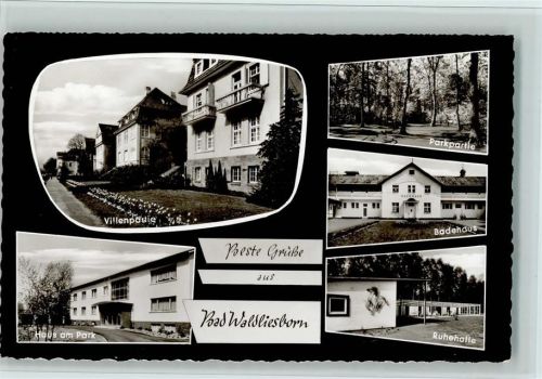 Bad Waldliesborn Villenpartie Parkpartie Badehaus Ruhehalle Haus am Park Mehrfachaufnahme