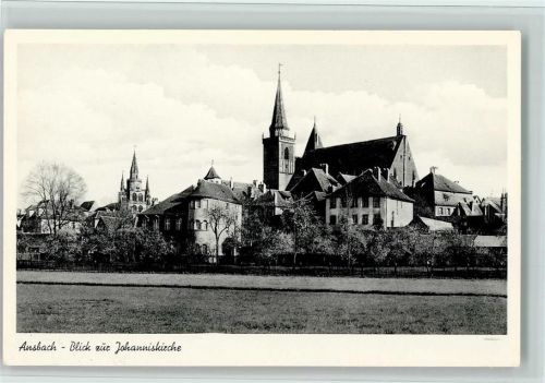 Ansbach Blick zu Johanniskirche