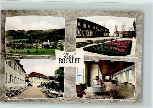 97708 W8733 Bad Bocklet - Gesamtansicht Kurhäuser Wandelhalle Altes und Neues Brunnenhaus
