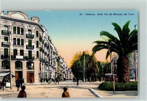 Valencia Gran Via del Marques del Turia Palme