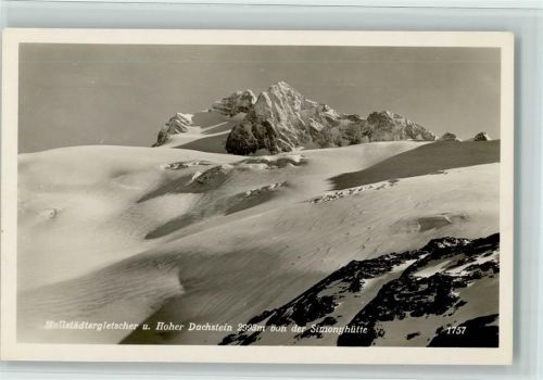 Dachstein Gebirge Hallstädtergletscher und hoher Dachstein von der Simonyhütte