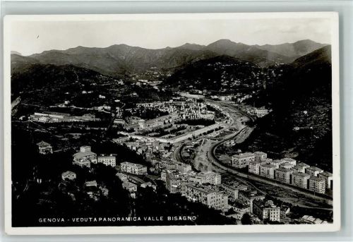 Genova Veduta Panoramica valle Bisagno