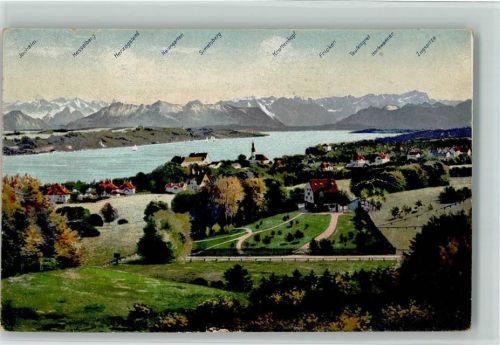 Starnberg Starnberger See mit Gebirgspanorama